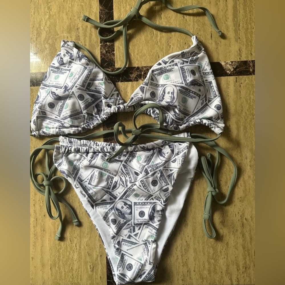 Woman Money Bikini